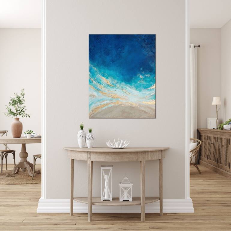 Original Abstract Seascape Painting by Anna Wawrzyniak