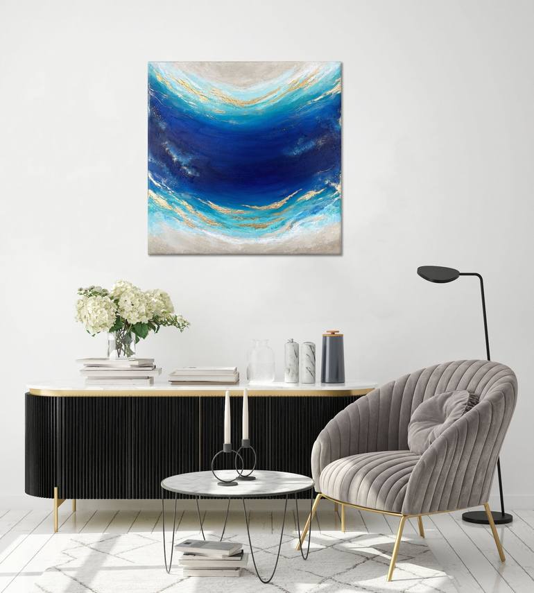Original Abstract Seascape Painting by Anna Wawrzyniak