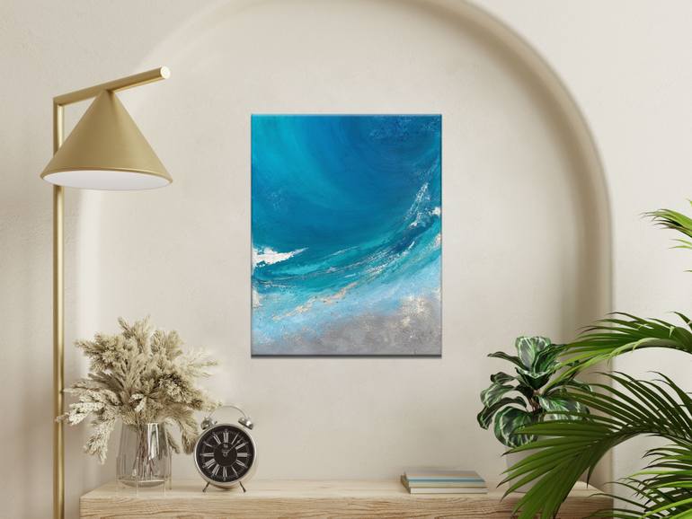 Original Abstract Seascape Painting by Anna Wawrzyniak