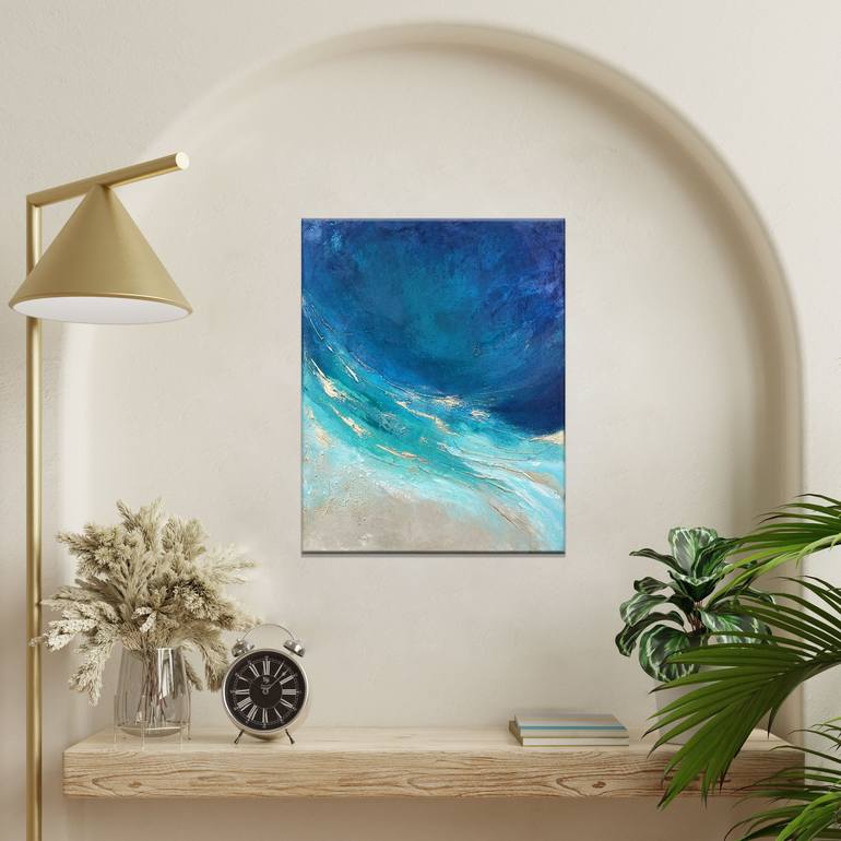 Original Abstract Expressionism Seascape Painting by Anna Wawrzyniak