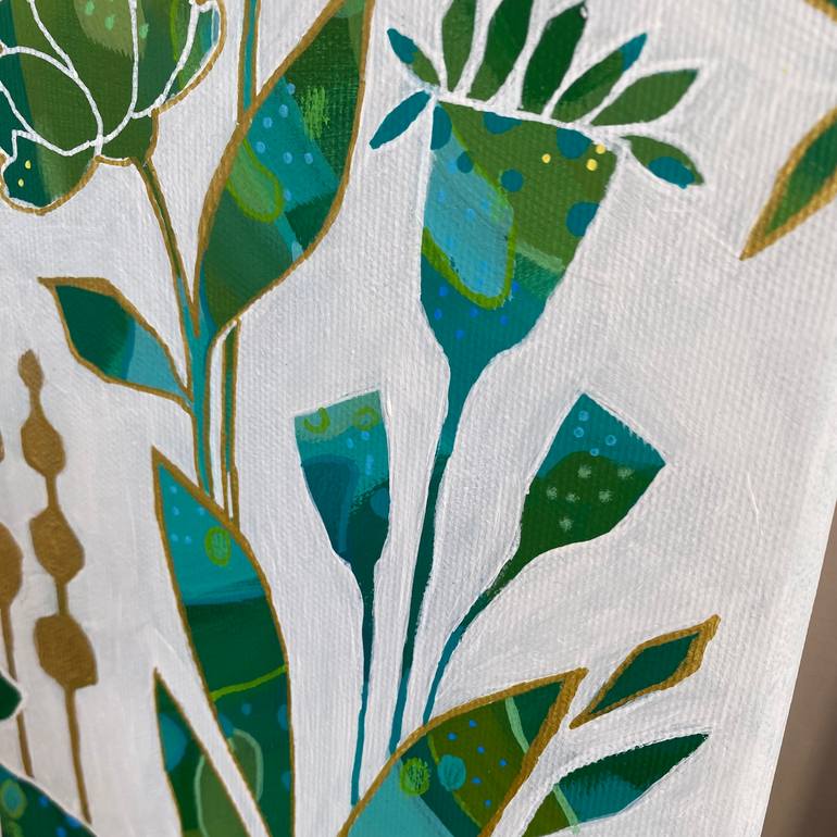 Original Abstract Botanic Painting by Anna Wawrzyniak