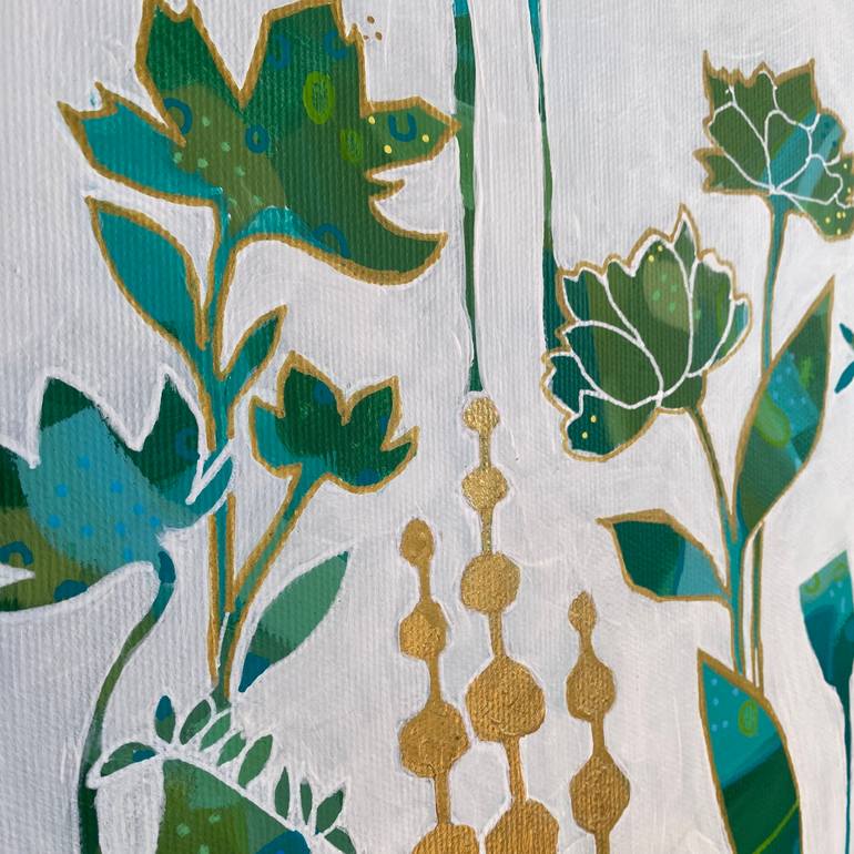 Original Abstract Botanic Painting by Anna Wawrzyniak