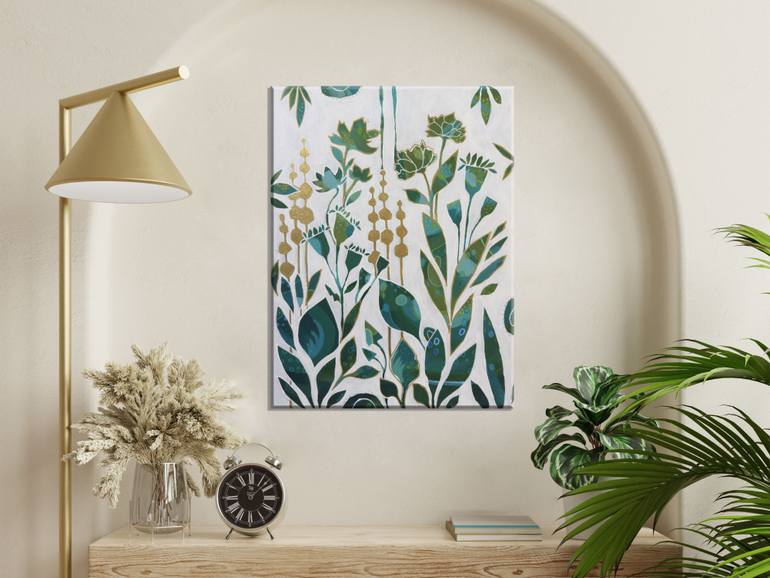 Original Abstract Botanic Painting by Anna Wawrzyniak