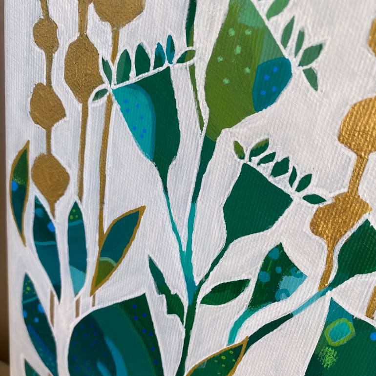Original Abstract Botanic Painting by Anna Wawrzyniak