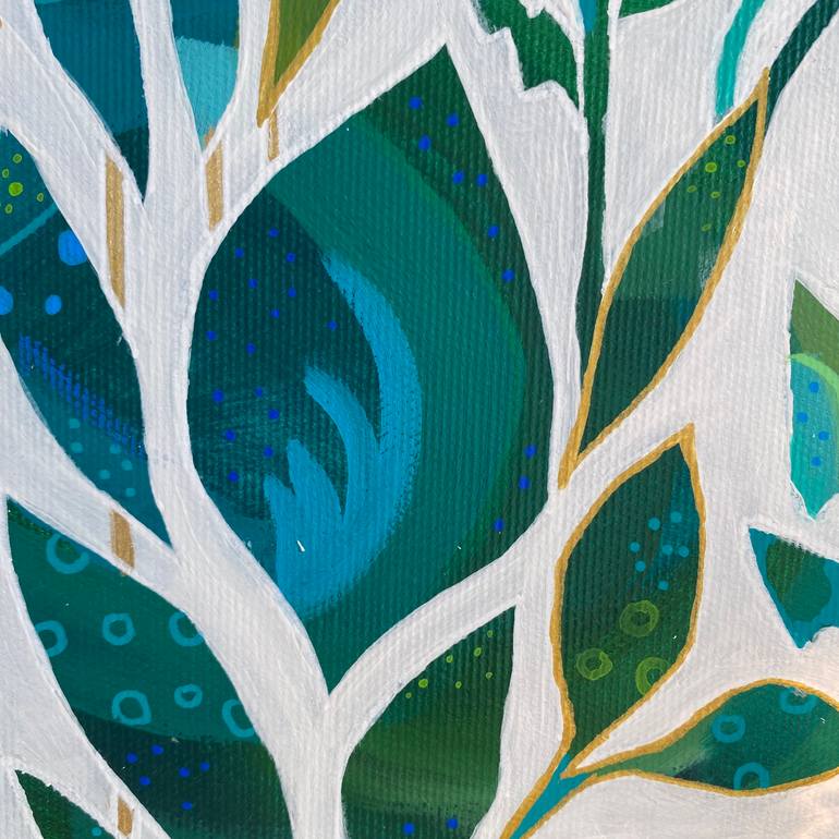 Original Abstract Botanic Painting by Anna Wawrzyniak