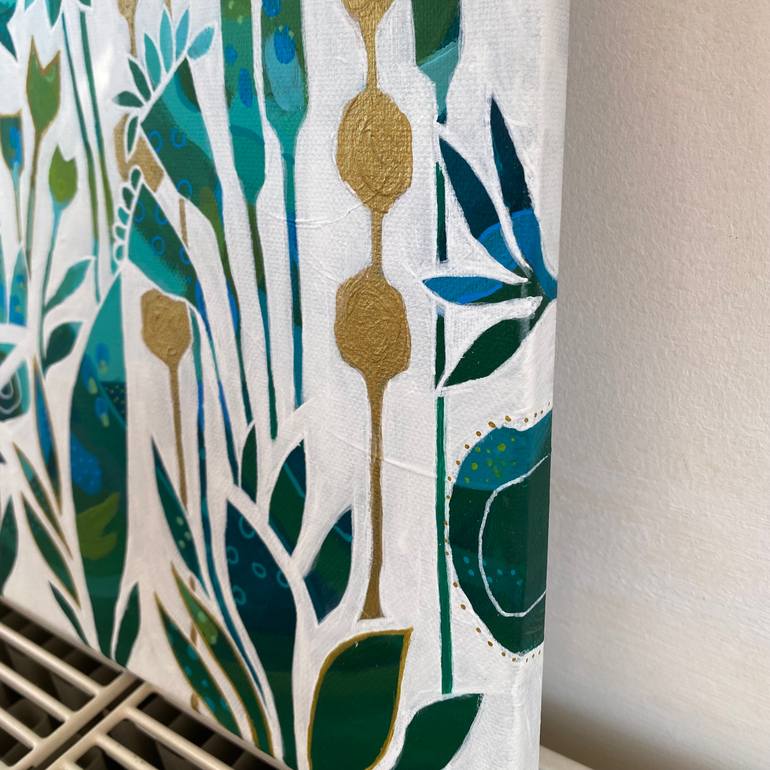 Original Abstract Botanic Painting by Anna Wawrzyniak
