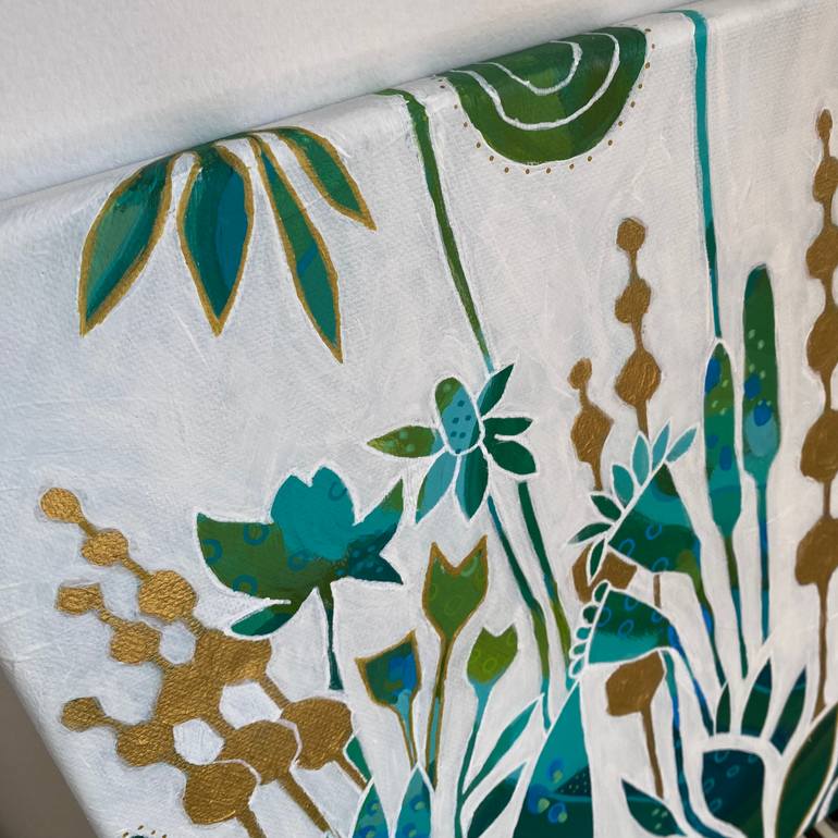 Original Abstract Botanic Painting by Anna Wawrzyniak