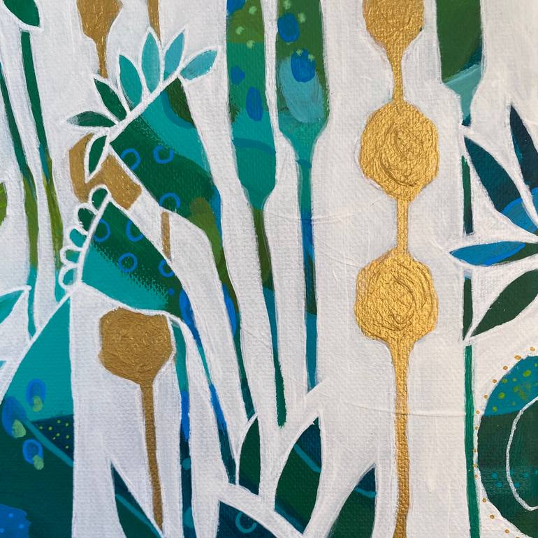Original Abstract Botanic Painting by Anna Wawrzyniak