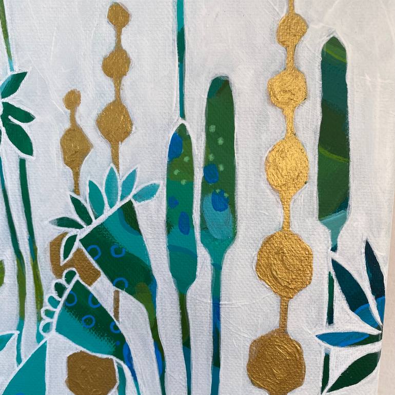 Original Abstract Botanic Painting by Anna Wawrzyniak