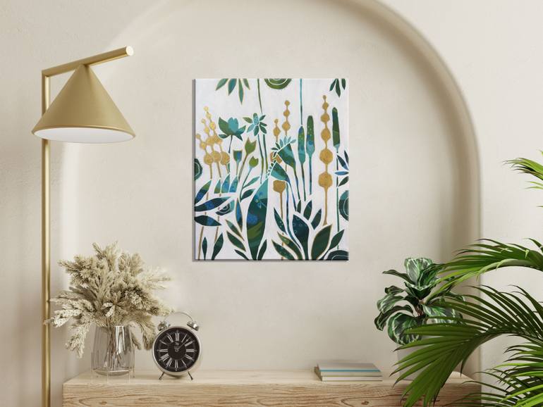 Original Abstract Botanic Painting by Anna Wawrzyniak