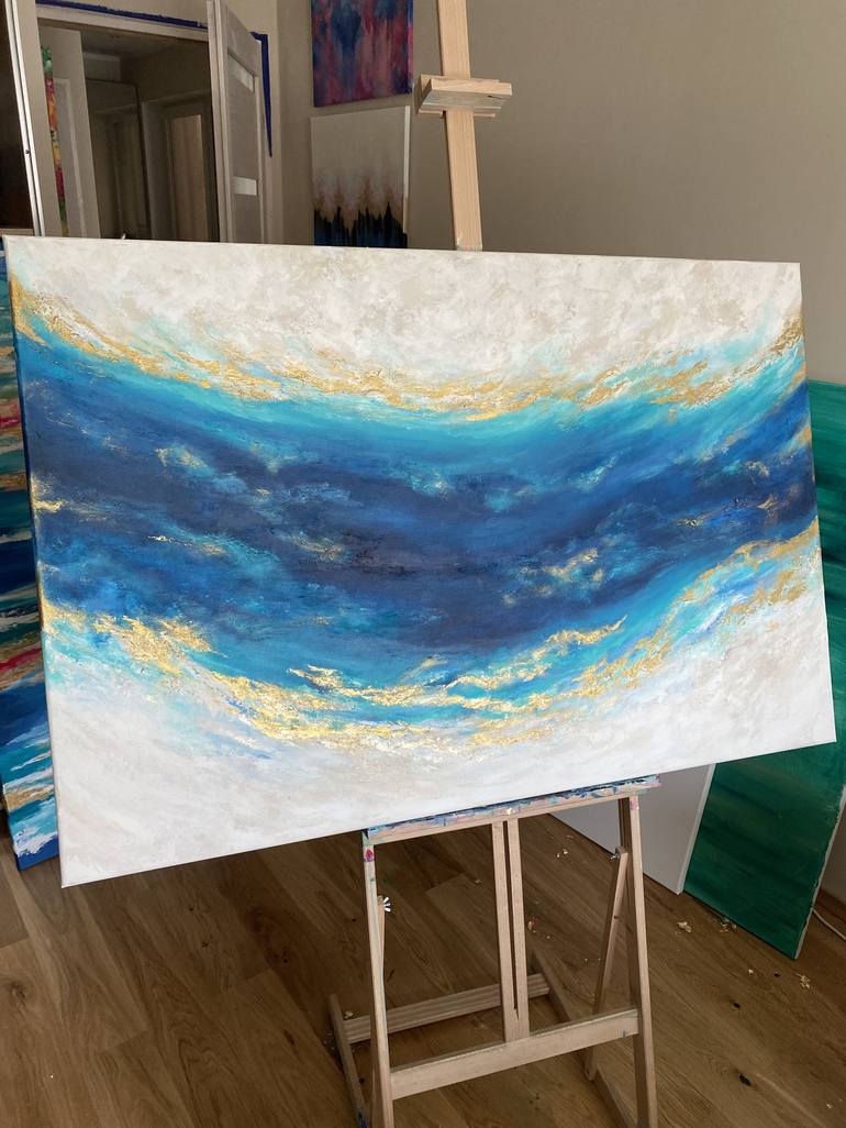 Original Abstract Water Painting by Anna Wawrzyniak