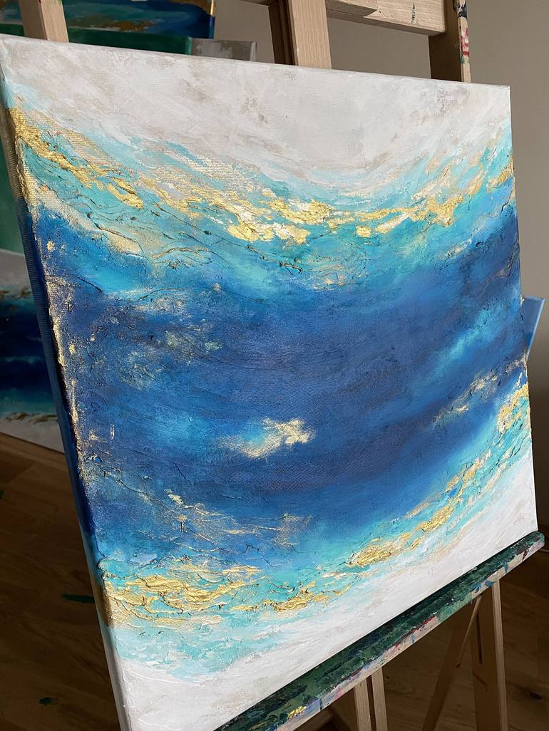 Original Abstract Seascape Painting by Anna Wawrzyniak