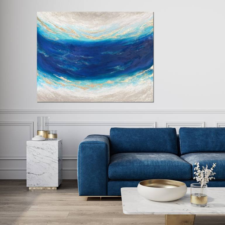 Original Abstract Seascape Painting by Anna Wawrzyniak