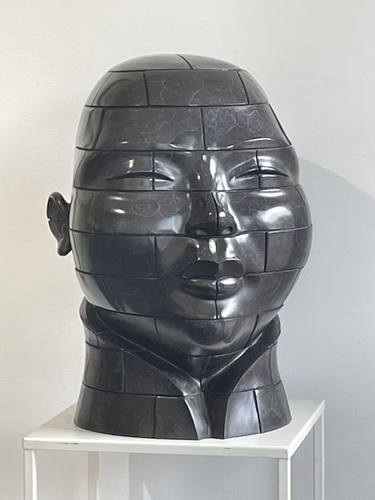 Original Figurative Portrait Sculpture by Rene Rikkelman