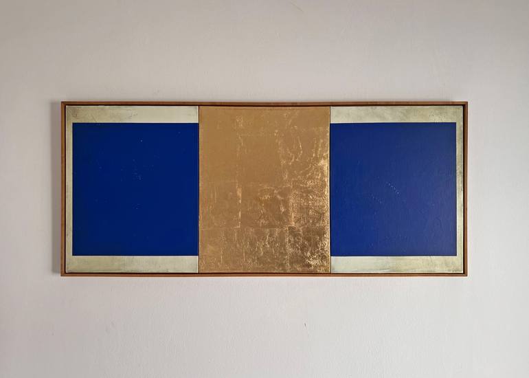 Original Geometric Abstract Painting by Dusa Jesih
