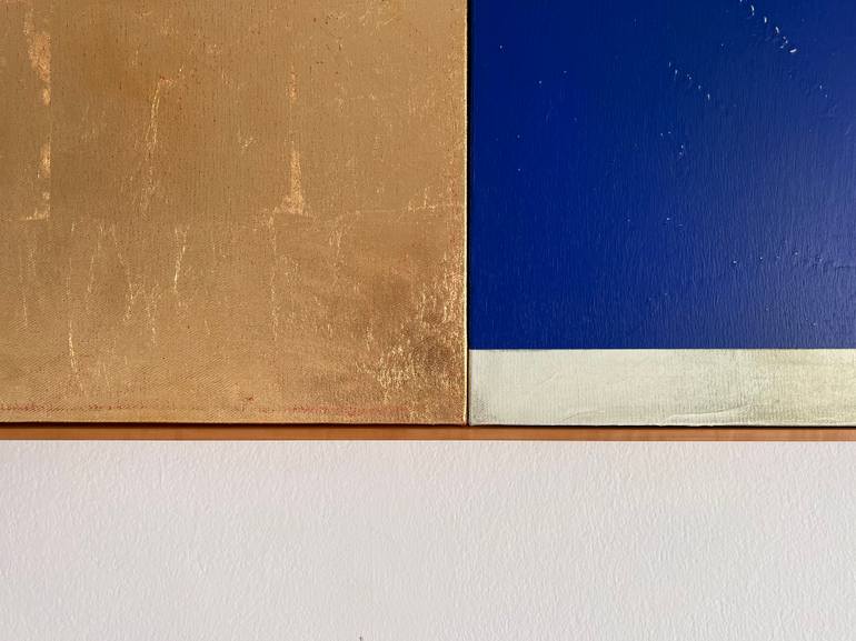 Original Geometric Abstract Painting by Dusa Jesih