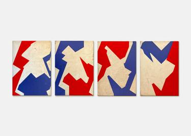 Original Geometric Abstract Paintings by Dusa Jesih