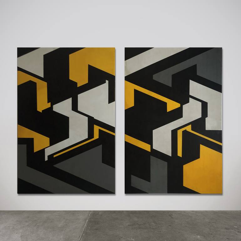 Original Minimalism Abstract Painting by Dusa Jesih