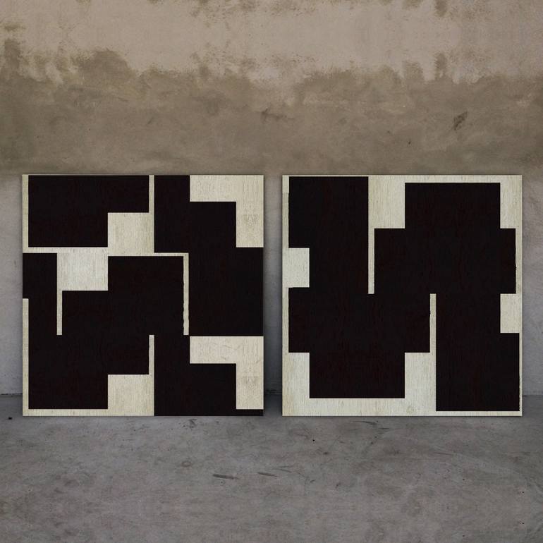 Original Minimalism Abstract Painting by Dusa Jesih