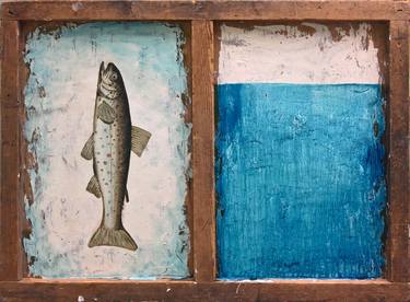 Print of Fish Paintings by Bidzina Sidiani