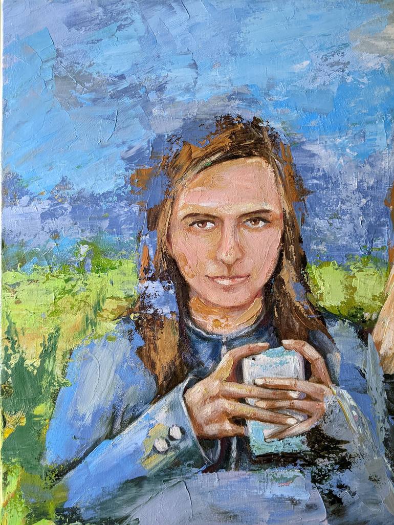 Original Realism Women Painting by Kateryna Shuvalova