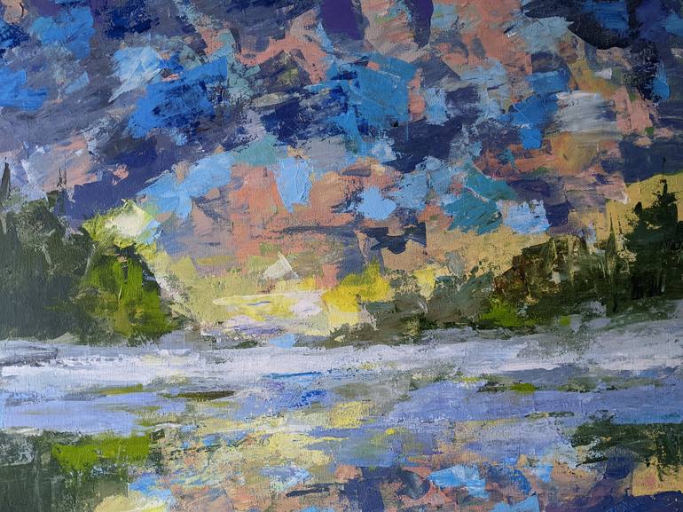 Original Abstract Landscape Painting by Kateryna Shuvalova