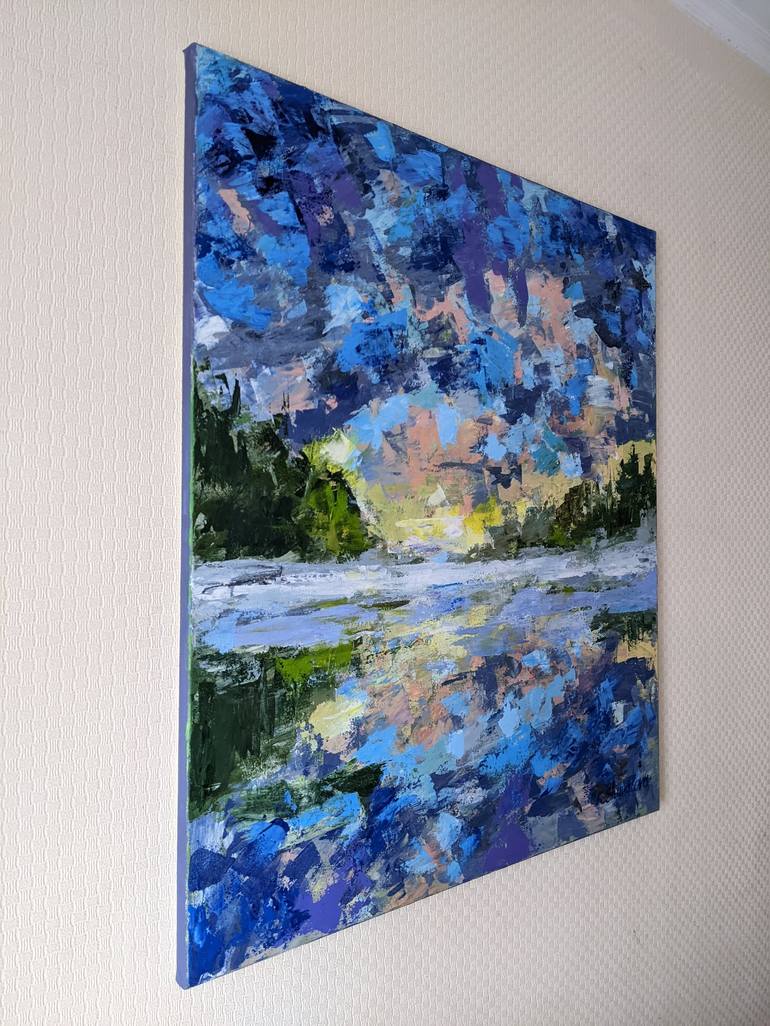 Original Abstract Landscape Painting by Kateryna Shuvalova