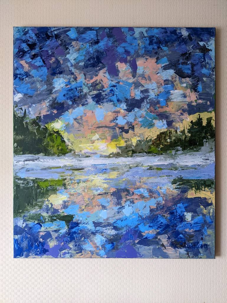 Original Abstract Landscape Painting by Kateryna Shuvalova
