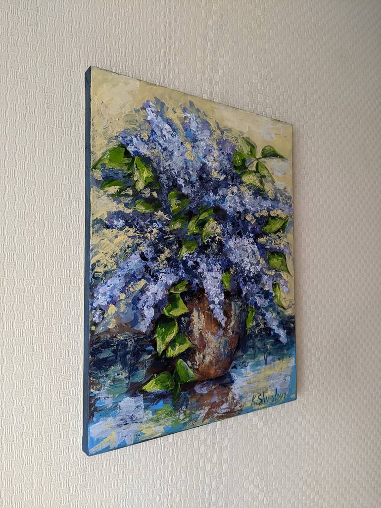 Original Abstract Floral Painting by Kateryna Shuvalova