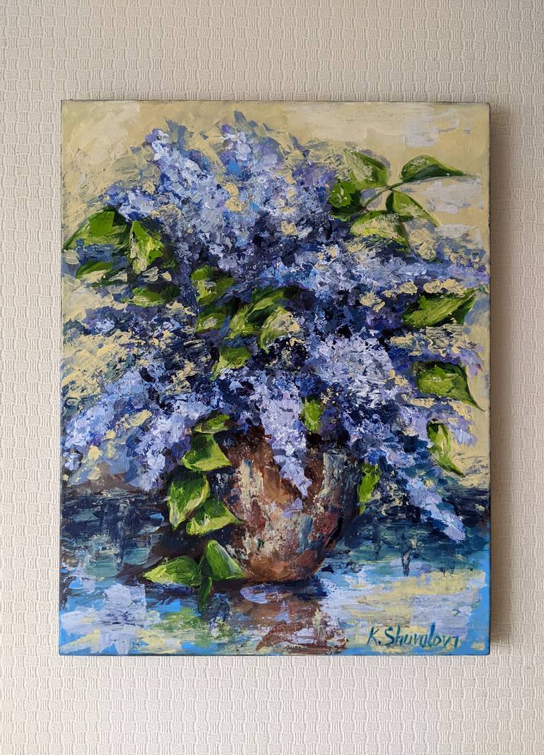 Original Abstract Floral Painting by Kateryna Shuvalova