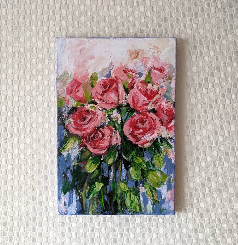 Original Abstract Floral Painting by Kateryna Shuvalova