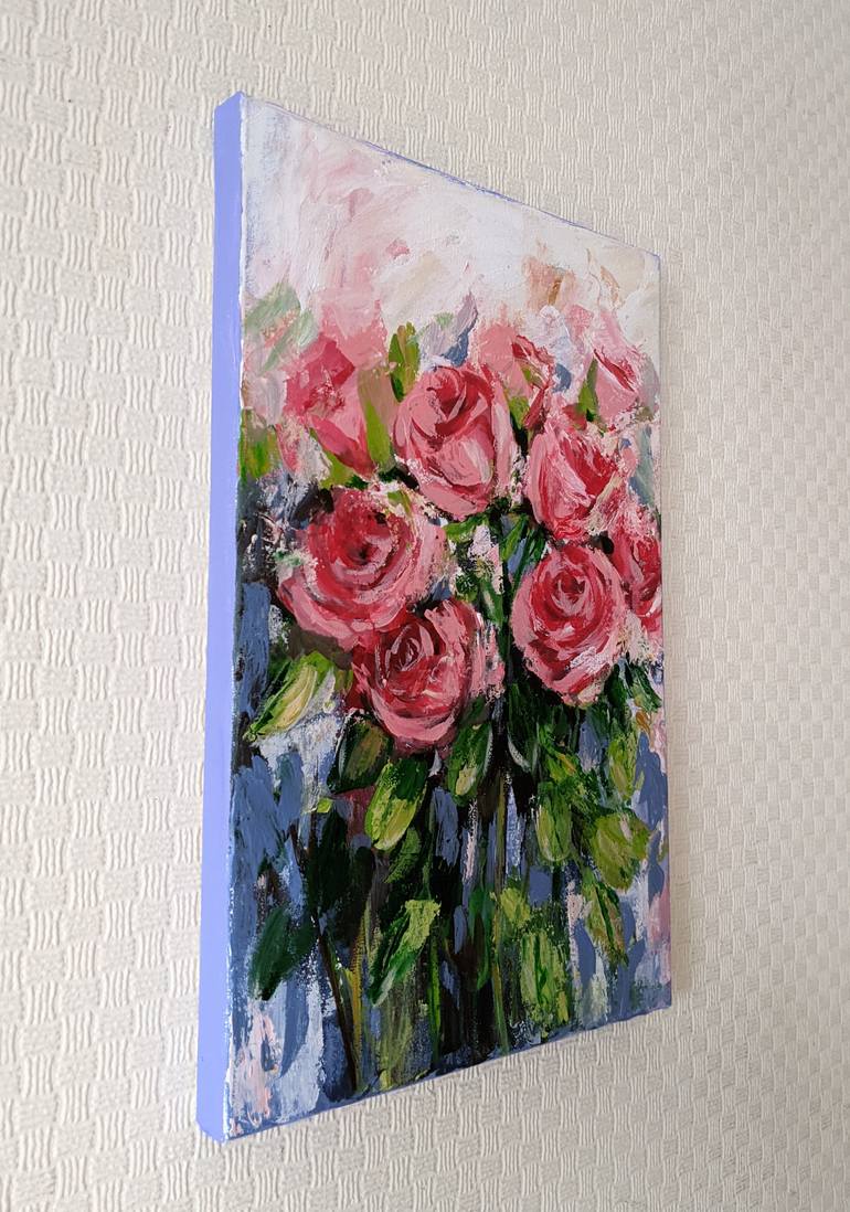 Original Abstract Floral Painting by Kateryna Shuvalova