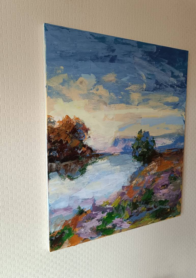 Original Abstract Landscape Painting by Kateryna Shuvalova