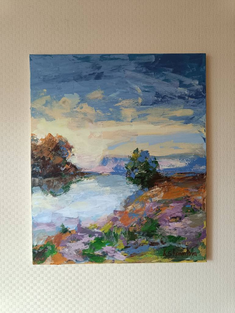 Original Abstract Landscape Painting by Kateryna Shuvalova