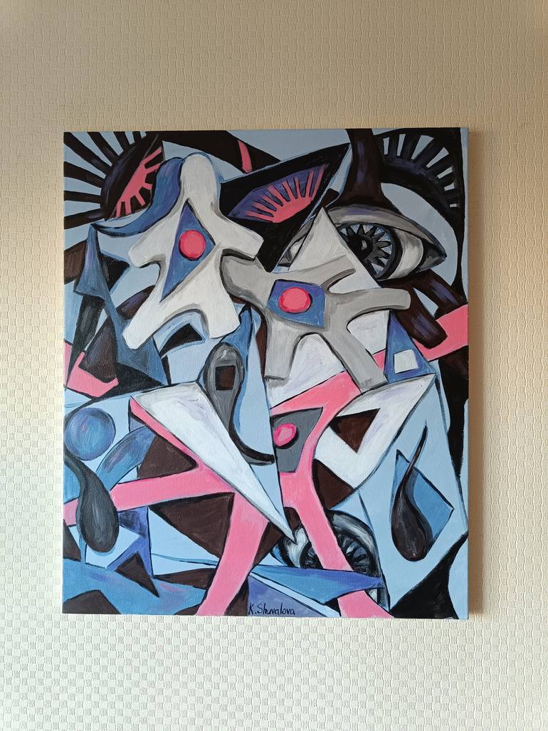 Original Abstract Fantasy Painting by Kateryna Shuvalova