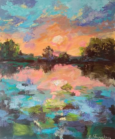 Original Abstract Landscape Painting by Kateryna Shuvalova