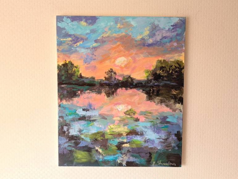 Original Abstract Landscape Painting by Kateryna Shuvalova