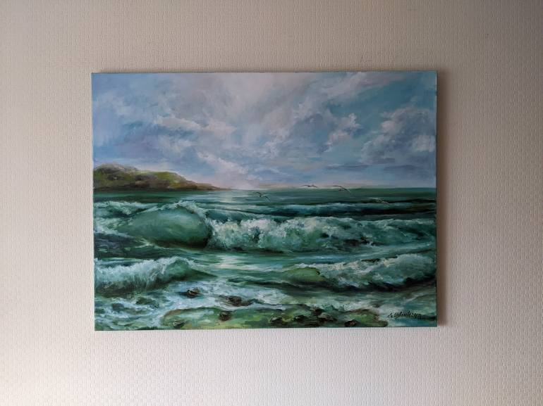 Original Fine Art Seascape Painting by Kateryna Shuvalova