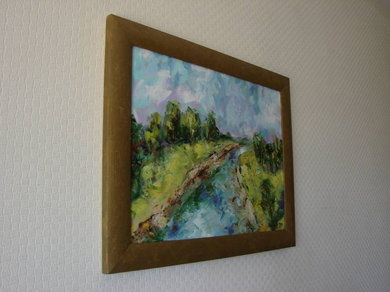 Original Abstract Landscape Painting by Kateryna Shuvalova