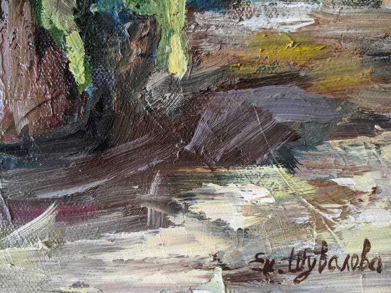 Original Figurative Floral Painting by Kateryna Shuvalova