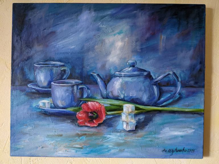 Original Figurative Still Life Painting by Kateryna Shuvalova