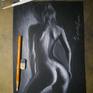 white pencil, black paper 220g\m2
It will look great in a frame and large passe-partout.
nude illuminated in the style of noir.
pencil, paper ,fixed by sprey.
Approximate delivery time: Europe: about 7 days USA: about 14 days
The item is packaged between one piece of cardboard and one piece Gessoboard (MDF), MDF Panel (thickness: 3mm) for protection . I send items within 3 days using registered mail service with tracking number