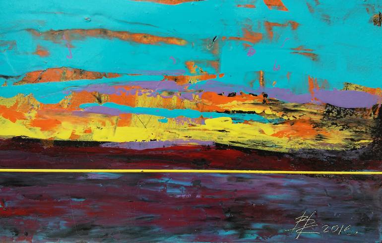 Original Abstract Landscape Painting by Vitali Koriakin