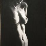 Nude noir #1.3 charcoal on canvas by Vitali Koriakin