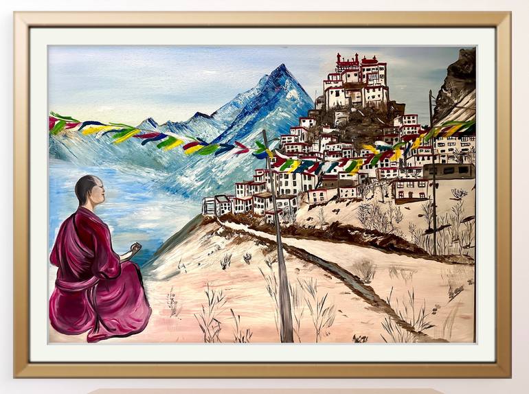 Original Abstract Expressionism Landscape Painting by Rohit Thakur