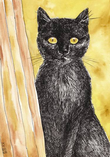 Print of Fine Art Cats Paintings by Katerina Kirilova