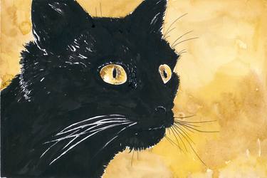Print of Realism Cats Paintings by Katerina Kirilova