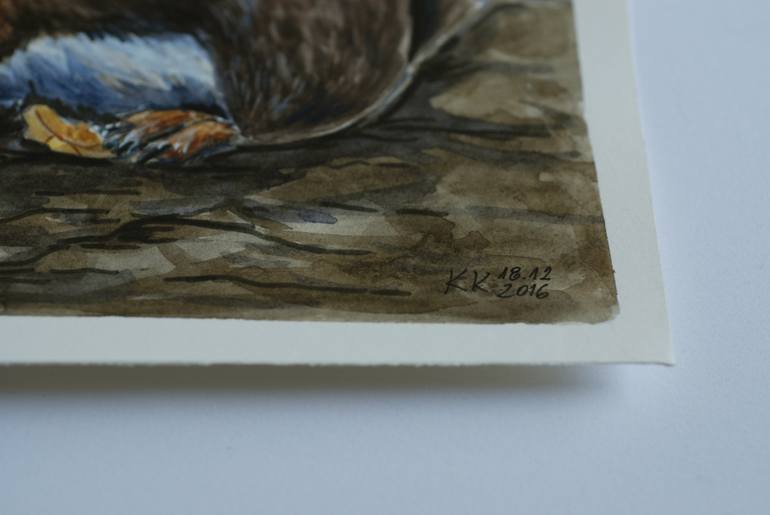 Original Illustration Animal Painting by Katerina Kirilova