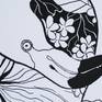 Flamingo garden ink illustration drawn on Bristol paper. Overall size of the illustration is A4(21cmX29.7cm).