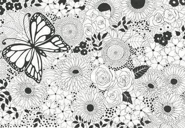 Print of Art Deco Floral Drawings by Katerina Kirilova
